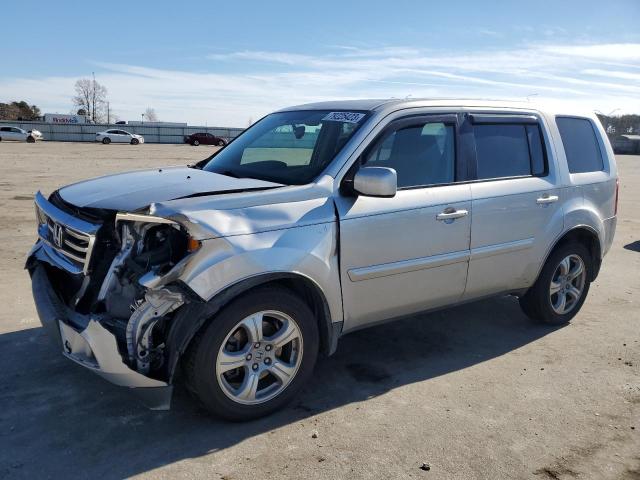 5FNYF3H53EB017595 - 2014 HONDA PILOT EXL SILVER photo 1