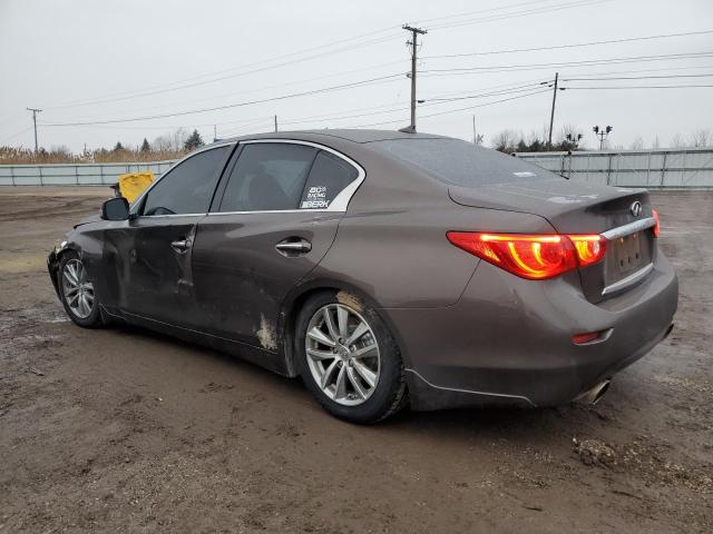 JN1BV7ARXFM392344 - 2015 INFINITI Q50 BASE BROWN photo 2