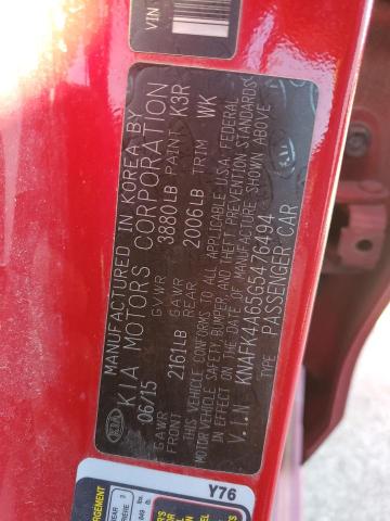 KNAFK4A65G5476494 - 2016 KIA FORTE LX RED photo 13