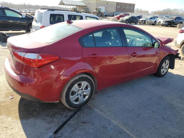 KNAFK4A65G5476494 - 2016 KIA FORTE LX RED photo 3