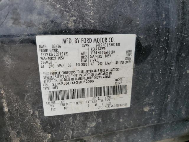 2LMPJ6LR3GBL62096 - 2016 LINCOLN MKX RESERVE 黑色 照片 13