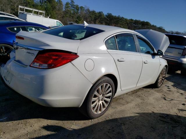 2G4GN5EC8B9181188 - 2011 BUICK REGAL CXL WHITE photo 3