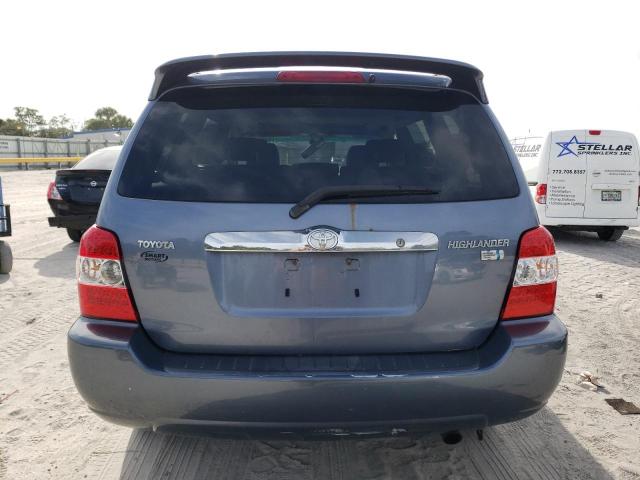 JTEDW21A360013266 - 2006 TOYOTA HIGHLANDER HYBRID BLUE photo 6