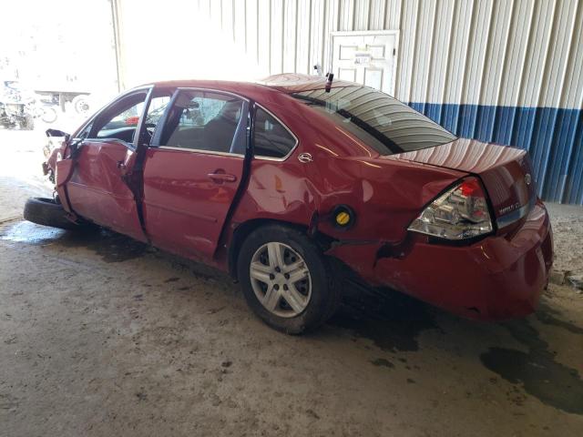 2G1WB55K981321703 - 2008 CHEVROLET IMPALA LS RED photo 2