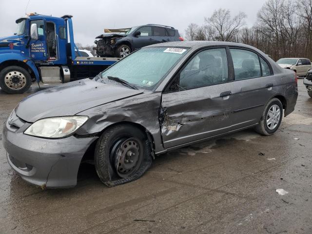 2HGES16355H583175 - 2005 HONDA CIVIC DX VP GRAY photo 1