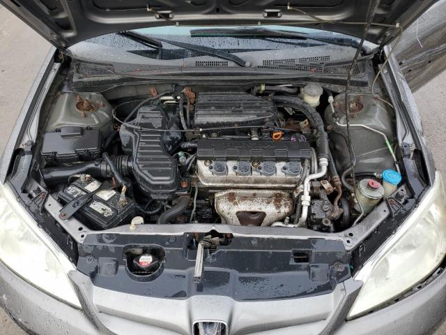 2HGES16355H583175 - 2005 HONDA CIVIC DX VP GRAY photo 11