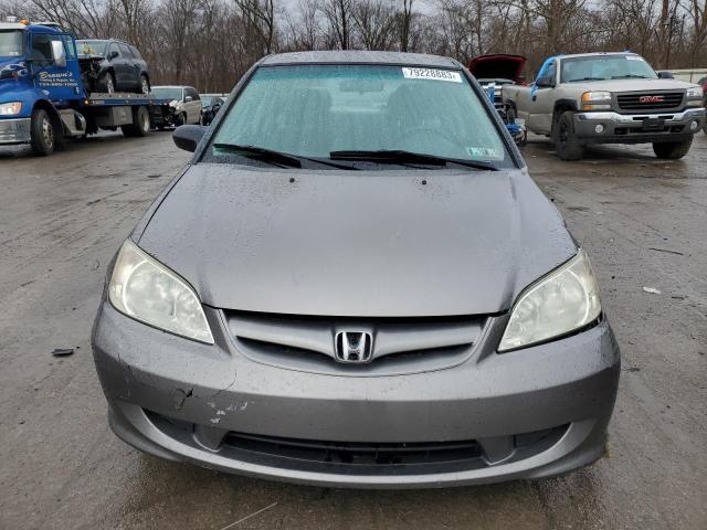 2HGES16355H583175 - 2005 HONDA CIVIC DX VP GRAY photo 5