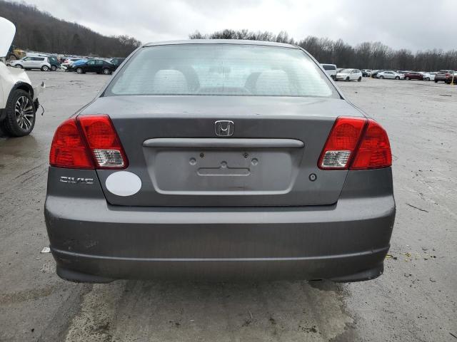 2HGES16355H583175 - 2005 HONDA CIVIC DX VP GRAY photo 6