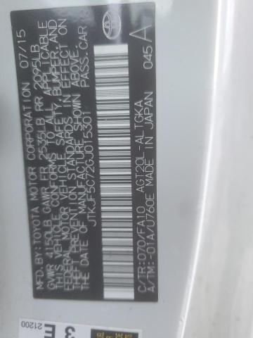 JTKJF5C72GJ015301 - 2016 TOYOTA SCION TC თეთრი ფოტო 12