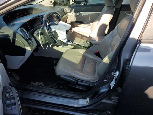 19XFB2F99DE050673 - 2013 HONDA CIVIC EXL ნაცრისფერი ფოტო 7