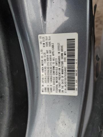 JHLRD78975C054962 - 2005 HONDA CR-V SE GRAY photo 12