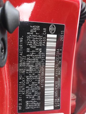 4T1G11BK6PU075137 - 2023 TOYOTA CAMRY SE NIGHT SHADE RED photo 13