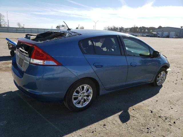 JHMZE2H76AS001356 - 2010 HONDA INSIGHT EX BLUE photo 3