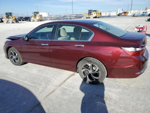 1HGCR2F3XGA190928 - 2016 HONDA ACCORD LX MAROON photo 2