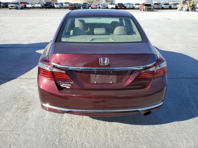 1HGCR2F3XGA190928 - 2016 HONDA ACCORD LX MAROON photo 6