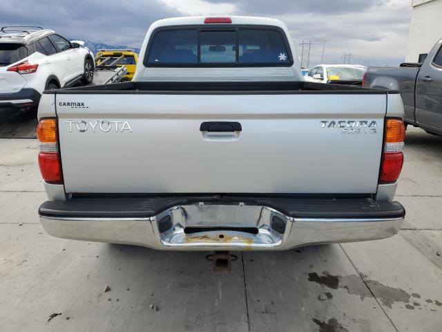 5TEHN72N72Z010632 - 2002 TOYOTA TACOMA DOUBLE CAB SILVER photo 6