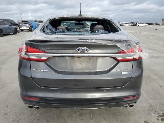 3FA6P0VPXHR263867 - 2017 FORD FUSION SPORT GRAY photo 6