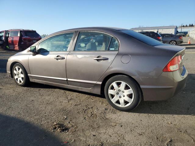 2HGFA16509H518717 - 2009 HONDA CIVIC LX GRAY photo 2