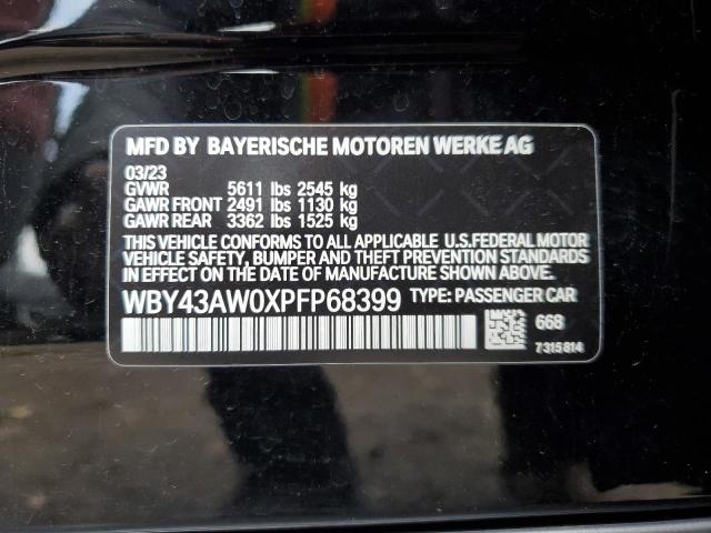 WBY43AW0XPFP68399 - 2023 BMW I4 EDRIVE3 BLACK photo 12