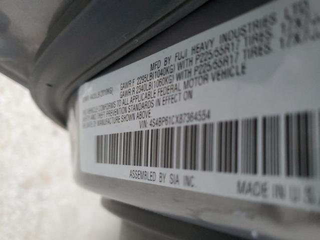 4S4BP61CX87364554 - 2008 SUBARU OUTBACK 2.5I SILVER photo 13