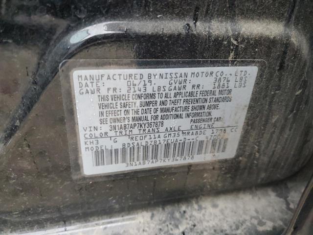 3N1AB7AP7KY367878 - 2019 NISSAN SENTRA S BLACK photo 12