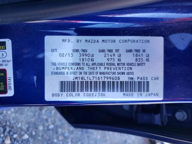 JM1BL1L71D1799608 - 2013 MAZDA 3 I BLUE photo 12