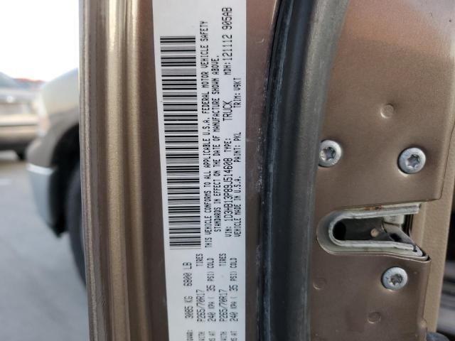 1D3HB13P89J514608 - 2009 DODGE RAM 1500 TAN photo 12