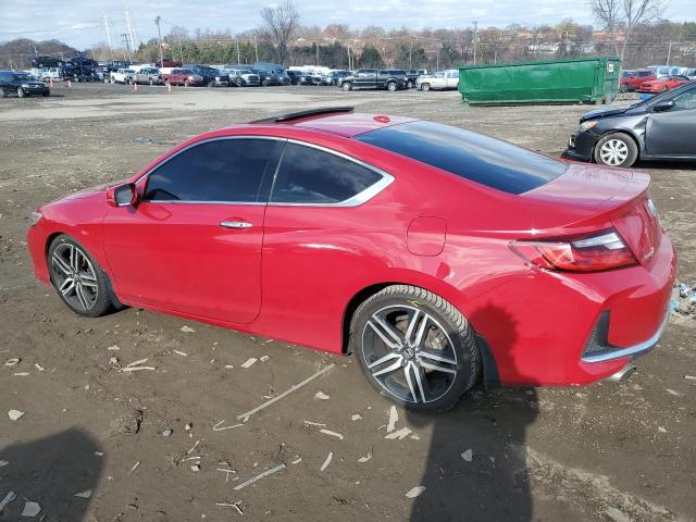 1HGCT2B08GA004963 - 2016 HONDA ACCORD TOURING RED photo 2