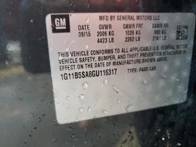 1G11B5SA8GU116317 - 2016 CHEVROLET MALIBU LIM LS BLACK photo 12