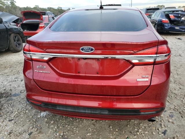 3FA6P0HD6JR256616 - 2018 FORD FUSION SE BURGUNDY photo 6