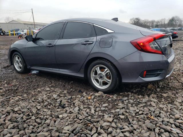 2HGFC2F68KH591297 - 2019 HONDA CIVIC LX GRAY photo 2