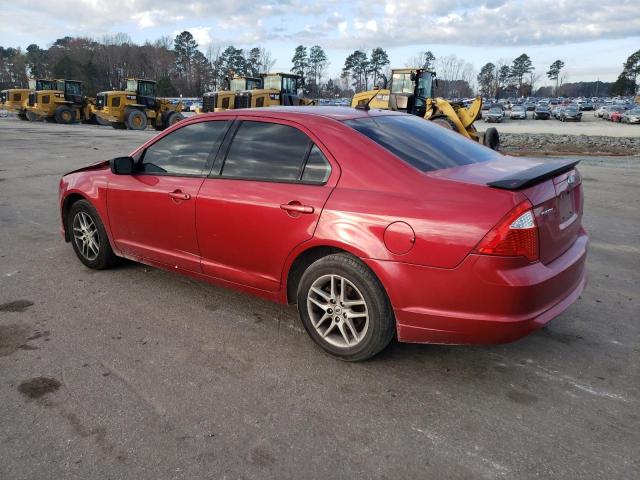 3FAHP0GA8CR353514 - 2012 FORD FUSION S RED photo 2