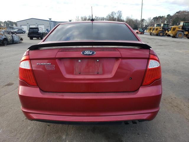 3FAHP0GA8CR353514 - 2012 FORD FUSION S RED photo 6