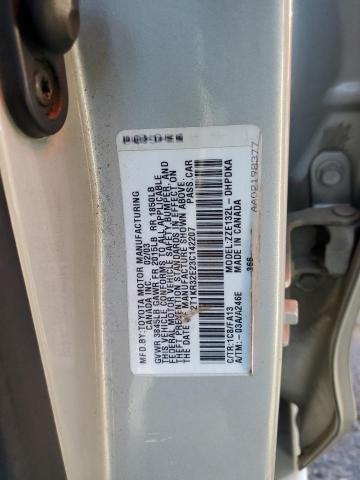 2T1KR32E23C142207 - 2003 TOYOTA COROLLA MA XR GRAY photo 12