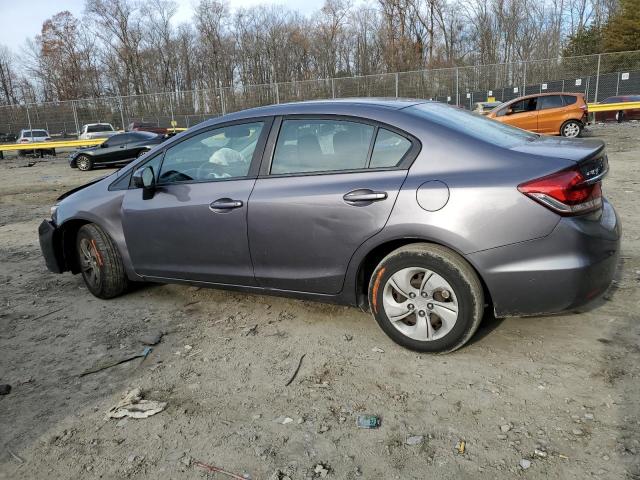 19XFB2F53EE259437 - 2014 HONDA CIVIC LX GRAY photo 2