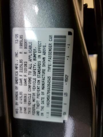 1HGCM56796A064545 - 2006 HONDA ACCORD EX GRAY photo 12