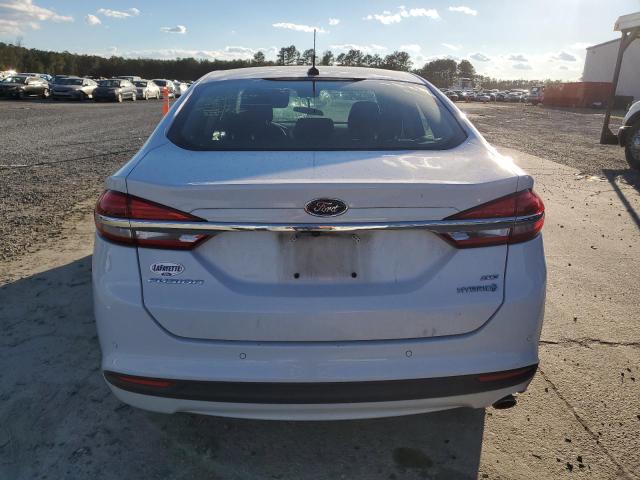 3FA6P0LU6JR287145 - 2018 FORD FUSION SE HYBRID WHITE photo 6