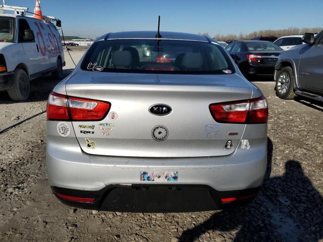 KNADM4A37C6085939 - 2012 KIA RIO LX SILVER photo 6