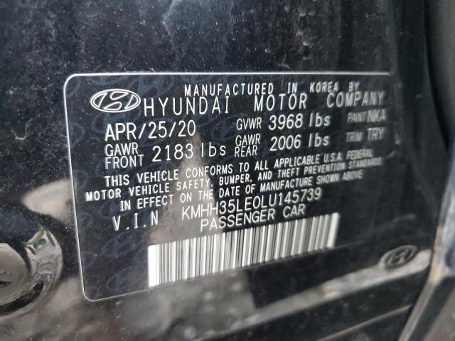 KMHH35LE0LU145739 - 2020 HYUNDAI ELANTRA GT BLACK photo 12