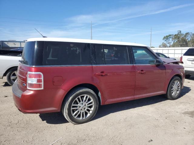 2FMGK5C81EBD24518 - 2014 FORD FLEX SEL RED photo 3