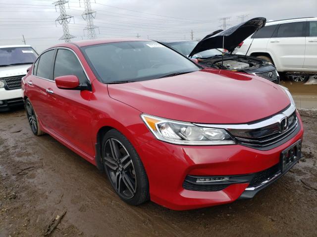 1HGCR2F51GA038988 - 2016 HONDA ACCORD SPORT RED photo 4