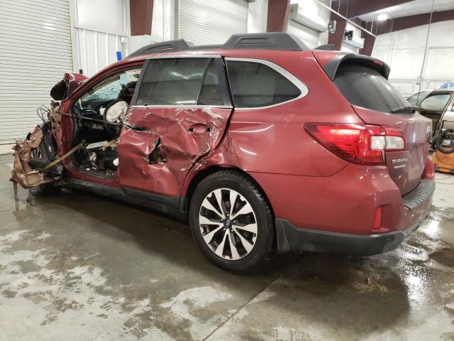 4S4BSANC7H3249168 - 2017 SUBARU OUTBACK 2.5I LIMITED MAROON photo 2