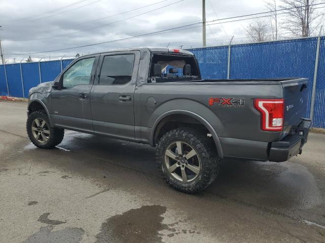 1FTEW1EP5FFA92759 - 2015 FORD F150 SUPERCREW GRAY photo 2