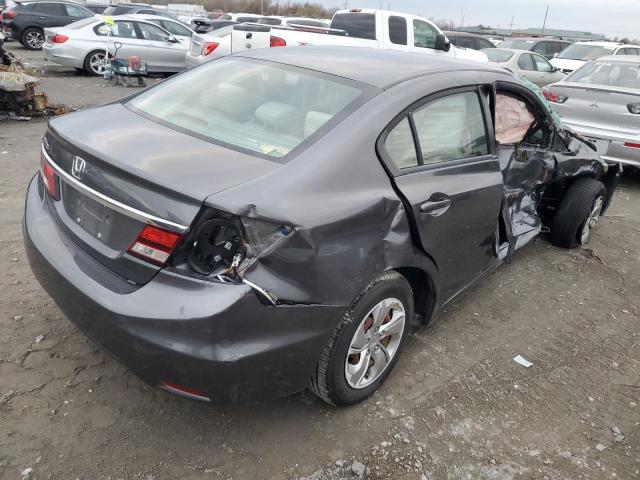 19XFB2F50DE272676 - 2013 HONDA CIVIC LX GRAY photo 3