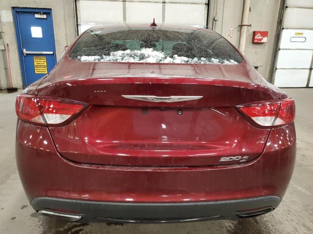 1C3CCCBB7FN624463 - 2015 CHRYSLER 200 S BURGUNDY photo 6