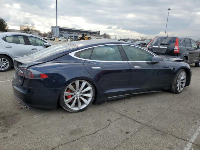 5YJSA1H16EFP45756 - 2014 TESLA MODEL S Mavi foto 3
