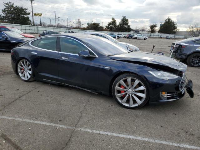 5YJSA1H16EFP45756 - 2014 TESLA MODEL S Mavi foto 4