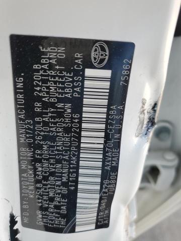 4T1G11AK2PU772046 - 2023 TOYOTA CAMRY SE NIGHT SHADE WHITE photo 13