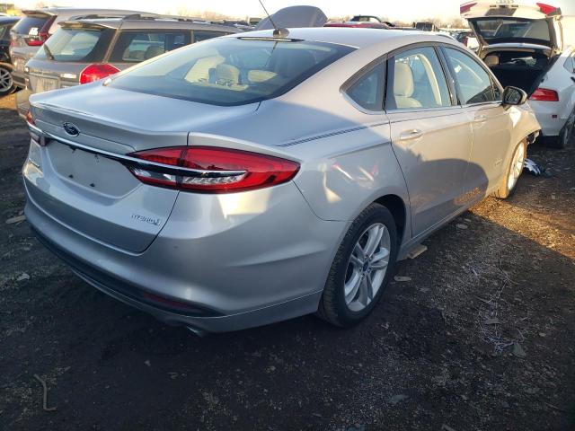 3FA6P0UU2JR254335 - 2018 FORD FUSION S HYBRID SILVER photo 3