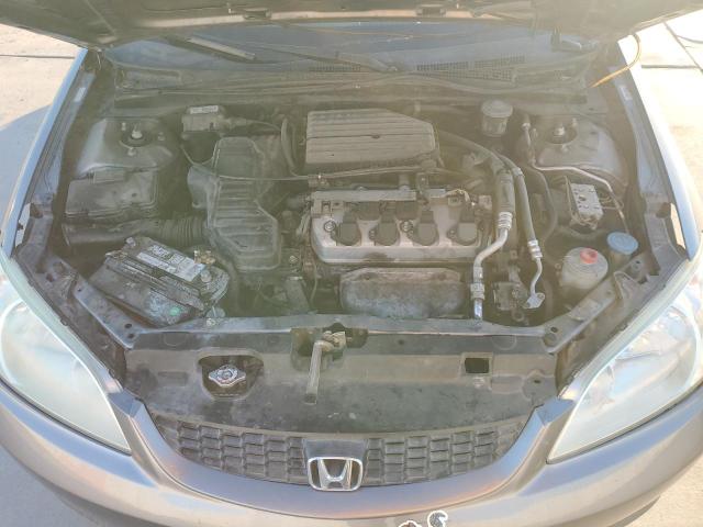 1HGEM22955L007292 - 2005 HONDA CIVIC EX GRAY photo 11